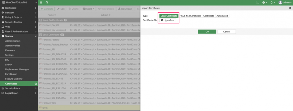 FortiGate change https certificate-5