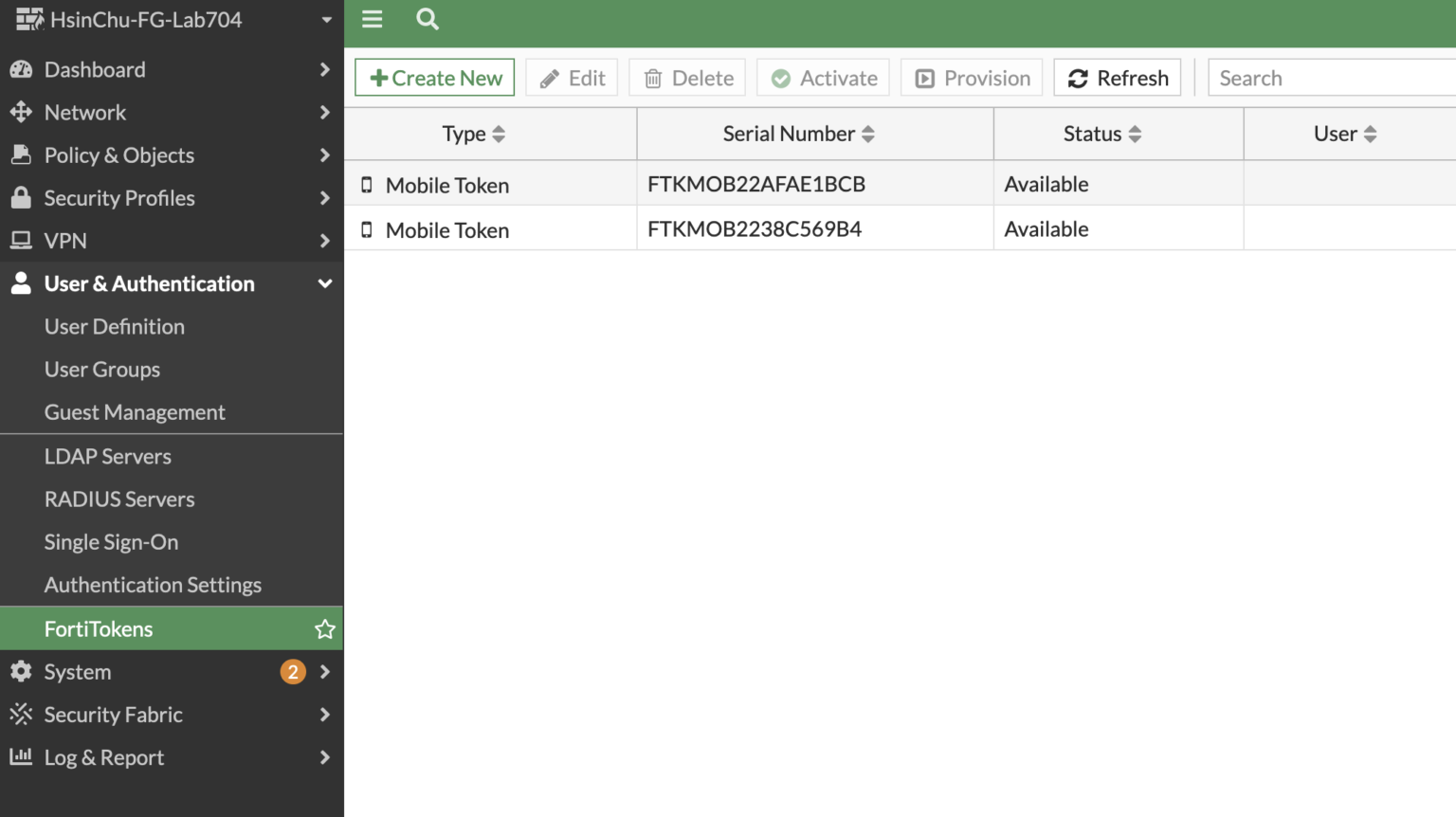 FortiGate-啟用FortiToken雙因子認證for admin and SSL-VPN User login