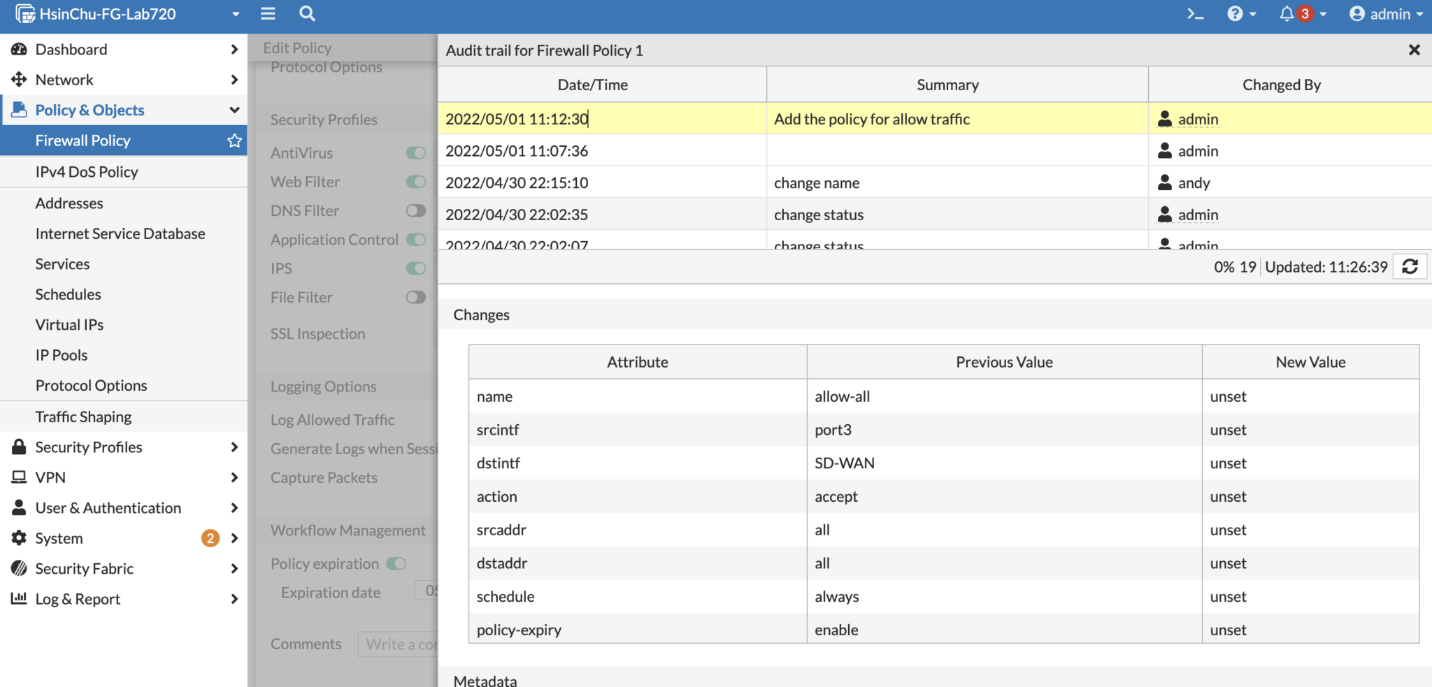 FortiOS 7.2重點新功能介紹 - Andy的IT技術分享網站