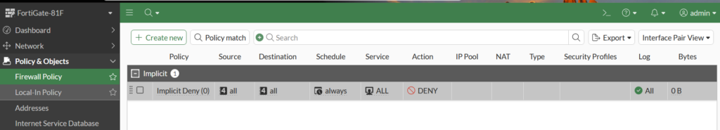 FortiGate allow traffic redirect